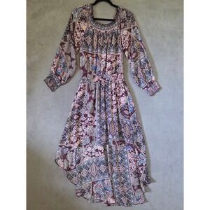 Fire Los Angeles High‎ Low Dress Women's Large Boho Paisley Ethereal Romantic